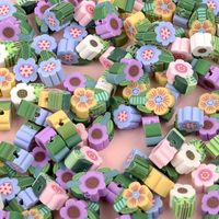 100 PCS/Package Soft Clay Flower Beads main image 5