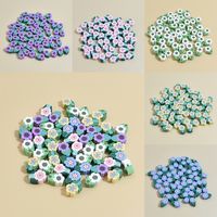 100 PCS/Package Soft Clay Flower Beads main image 1