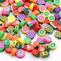 100 PCS/Package Soft Clay Fruit Beads main image 1