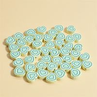 100 PCS/Package Soft Clay Heart Shape Beads sku image 4