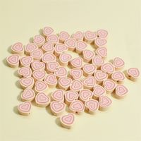 100 PCS/Package Soft Clay Heart Shape Beads sku image 8