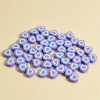 100 PCS/Package Soft Clay Heart Shape Beads sku image 3