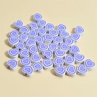 100 PCS/Package Soft Clay Heart Shape Beads sku image 2