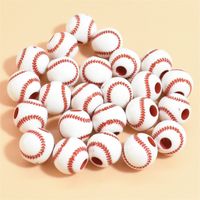 50 Pieces Arylic Baseball Beads main image 5