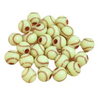 50 Pieces Arylic Baseball Beads main image 4