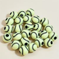 50 Pieces Arylic Baseball Beads sku image 2