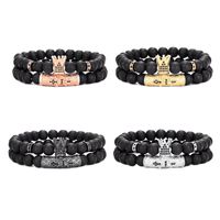 Hip-Hop Geometric Crown Glass Unisex Bracelets main image 3