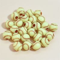 50 Pieces Arylic Baseball Beads sku image 3