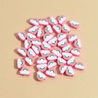 100 PCS/Package Soft Clay Clouds Rainbow Beads main image 5