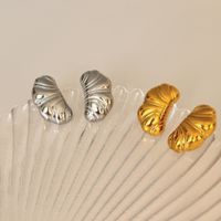 1 Pair IG Style Simple Style Solid Color Plating Titanium Steel Ear Studs main image 1