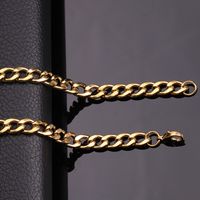 Hip-Hop Geometric Solid Color Titanium Steel Plating Chain Unisex Necklace main image 3