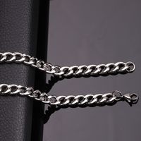 Hip-Hop Geometric Solid Color Titanium Steel Plating Chain Unisex Necklace main image 4