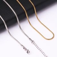 Titanium Steel Basic Simple Style Solid Color Plating Necklace main image 1