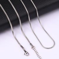 Titanium Steel Basic Simple Style Solid Color Plating Necklace main image 2