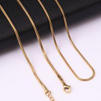 Titanium Steel Basic Simple Style Solid Color Plating Necklace main image 4