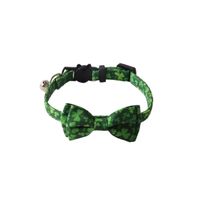 Casual Simple Style Cloth St. Patrick Shamrock Bow Knot Pet Scarf Pet Collar sku image 3