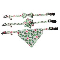 Casual Simple Style Cloth St. Patrick Shamrock Bow Knot Pet Scarf Pet Collar main image 4