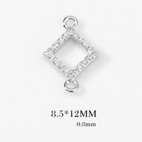 1 Piece Simple Style Rhombus Alloy Plating Inlay Pendant Jewelry Accessories sku image 1