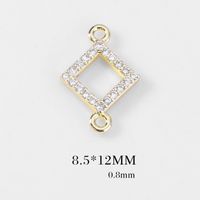 1 Piece Simple Style Rhombus Alloy Plating Inlay Pendant Jewelry Accessories sku image 2