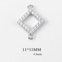 1 Piece Simple Style Rhombus Alloy Plating Inlay Pendant Jewelry Accessories sku image 4