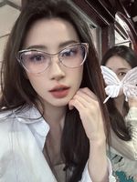 Simple Style Solid Color Resin Butterfly Frame Full Frame Optical Glasses main image 3