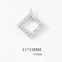 1 Piece Simple Style Rhombus Alloy Plating Inlay Pendant Jewelry Accessories sku image 8