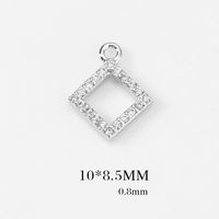 1 Piece Simple Style Rhombus Alloy Plating Inlay Pendant Jewelry Accessories sku image 3