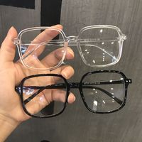 Simple Style Solid Color Resin Square Full Frame Optical Glasses main image 6