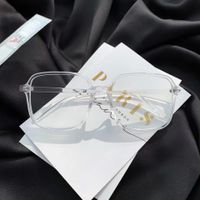 Simple Style Solid Color Resin Square Full Frame Optical Glasses sku image 21