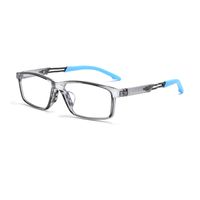 Simple Style Sports Solid Color Resin Square Full Frame Optical Glasses sku image 1