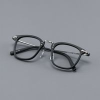 Simple Style Solid Color Resin Square Full Frame Optical Glasses main image 1