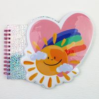 1 Piece Cartoon Double Heart Letter Class Learning School PVC Cute Notebook main image 5