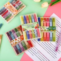 1 Jeu Couleur Unie Du Quotidien Plastique Style Simple Stylo Fluorescent main image 6