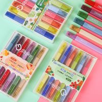 1 Set Solid Color Daily Plastic Simple Style Fluorescent Pen main image 5