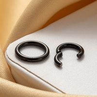 1 Piece IG Style Round 316 Stainless Steel  Hoop Earrings main image 6