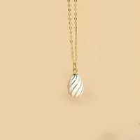 Copper Vintage Style Simple Style Water Droplets Enamel Plating Pendant Necklace main image 3