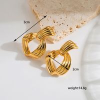 1 Pair Vintage Style Classic Style C Shape U Shape Water Plating Hollow Out Copper 18k Gold Plated Earrings sku image 2