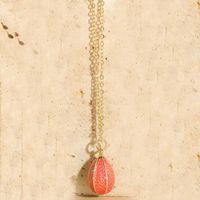 Copper Vintage Style Simple Style Water Droplets Enamel Plating Pendant Necklace main image 4