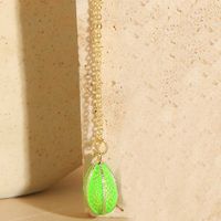 Copper Vintage Style Simple Style Water Droplets Enamel Plating Pendant Necklace sku image 7