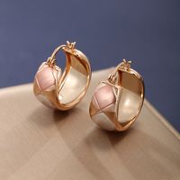 1 Pair Xuping Simple Style Solid Color Plating Copper Alloy Earrings main image 5