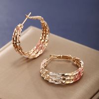 1 Pair Xuping Simple Style Solid Color Plating Copper Alloy Earrings main image 7