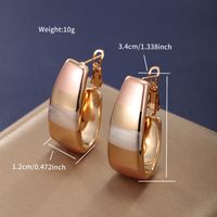 1 Pair Xuping Simple Style Solid Color Plating Copper Alloy Earrings sku image 5