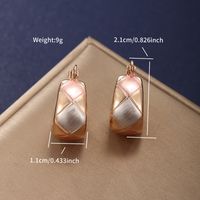 1 Paar Xuping Einfacher Stil Einfarbig Überzug Kupferlegierung Ohrringe sku image 2