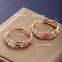 1 Pair Xuping Simple Style Solid Color Plating Copper Alloy Earrings sku image 6