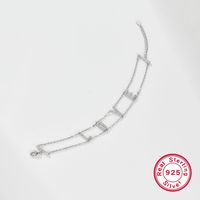 Elegant Simple Style Shiny Love Sterling Silver Plating Inlay Zircon Women's Bracelets Necklace sku image 2