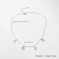 Elegant Simple Style Shiny Love Sterling Silver Plating Inlay Zircon Women's Bracelets Necklace main image 3