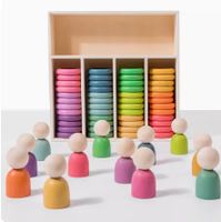 Building Toys Toddler(3-6years) Rainbow Wood Toys sku image 2