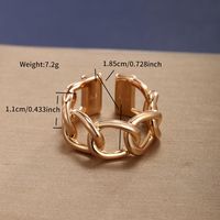 Wholesale Rock Xuping Streetwear Solid Color Alloy Copper Plating Braid Open Rings sku image 1