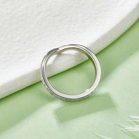 Sterling Silver Simple Style Round Gra Plating Inlay Moissanite Rings main image 5