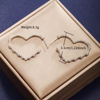 1 Pair Nordic Style Xuping Simple Style Heart Shape Plating Copper Alloy Ear Studs main image 2